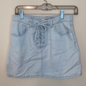 Forever 21 Tie-up jean skirt